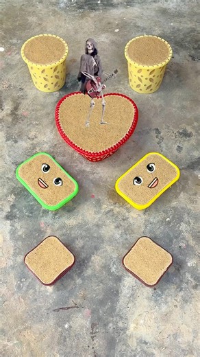 DIY Mini Tractor Construction & Sand Cake Cutting | Satisfying Mini Build #shorts