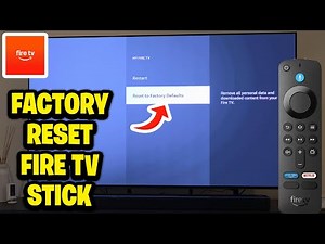 How To Factory Reset Amazon Fire TV Stick - Fastest Guide