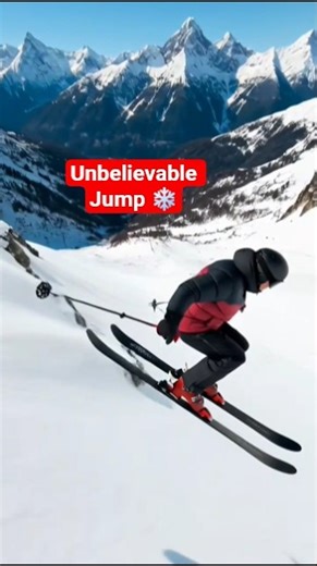 Massive Ski Jump On Snowy Mountain ⛷️