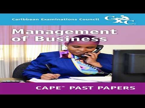 CAPE MANAGEMENT OF BUSINESS UNIT 1 2024 PAST PAPER 2 QUESTION 3