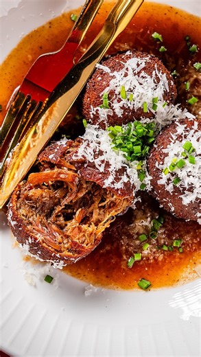 14K views · 368 reactions | ✨ Slow-braised. Hand-rolled. Unforgettable. Our Oxtail Meatballs are the definition of comfort food, elevated—tender oxtail simmered for hours, finished with our house brown stew sauce, Parmesan, and fresh chives.  Only at Fraiche in DC. @fraiche_dc  Reserve your table now on OpenTable. #FraicheDC #MakeItHappen #DCEats #FoodieDC #ComfortFoodElevated | Mr. Make It Happen | Facebook