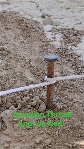 Unbelievable Thread Knot on Nail | Knot Trick You Never Knew! #diy #knot