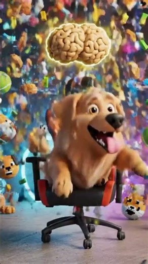 Golden Retriever Using a Computer 😂🐶 | 1 Brain Cell Dog #shortsfeed