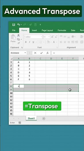 Master EXCEL Advanced Transpose Like a Pro!