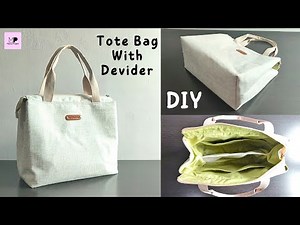 DIY Tote Bag With Devider | Tote Bag With Devider Tutorial