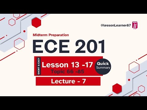 ECE201 Lessons 13–17 Full Lecture | Best Midterm Preparation for Virtual University