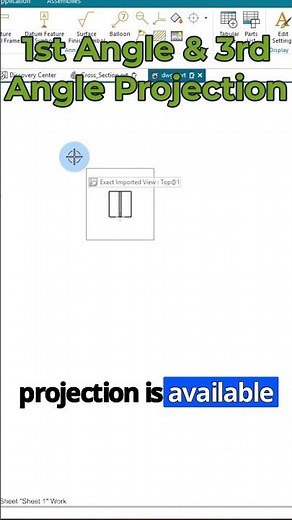 Angle of projection in NX drafting
