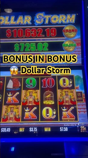 Dollar Storm BONUS IN BONUS 💰 Free Spins + Hold & Spin | $3.75 Bet (5¢ Denom) #shorts