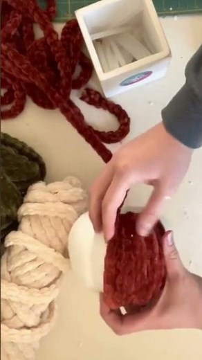 Chunky Yarn Pumpkins made from Dollar Tree Pumpkins