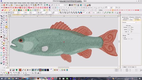 Trout Bass Fish Embroidery Design: Mini Fill Stitch Angler Pattern (instant Download) - Etsy