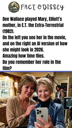 Dee Wallace played Mary, Elliott’s mother, in E.T. the Extra-Terrestrial (1982).