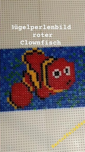 Bügelbild roter Clownfisch 🐠 #shorts #bügelperlen #bastelmitkindern #basteln #bastelidee #kreativ