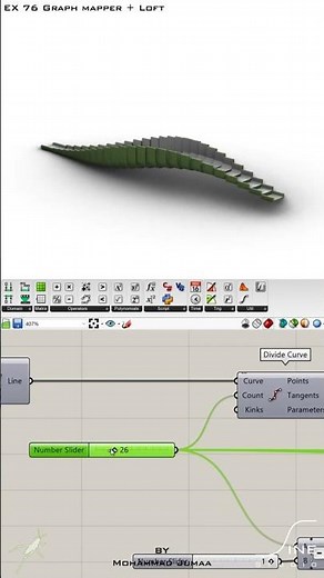 Grasshopper - EX 76 - Graph mapper + Loft