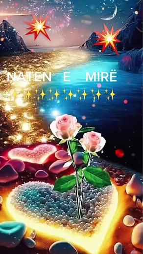 Magical Rose Animation with Starry Night Backgrounds