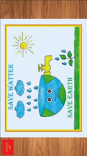 Save Water Save Life Drawing || World Water Day Drawing || Save Water Save Earth Poster drawing