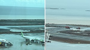 Así ha quedado el aeropuerto de Gran Canaria