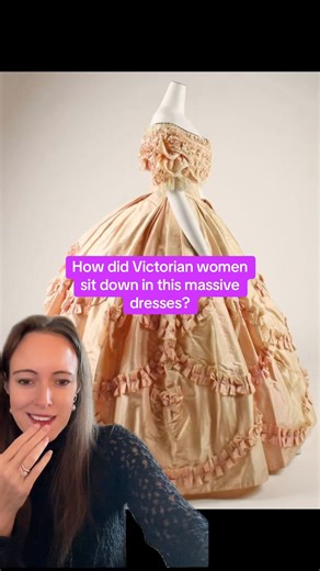 How did Victorian women sit down and manoeuvre in these huge hooped dresses? #victorian #crinoline #history #historyfacts #historywithamy | History with Amy