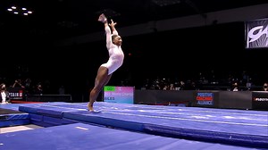 Biles completes historic Yurchenko double pike