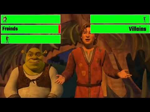 Shrek the Third (2007) Final Battle with healthbars