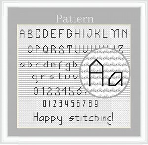 Backstitch Alphabet Cross Stitch Pattern, Small Cross Stitch Font, Cross Stitch Letters - Etsy