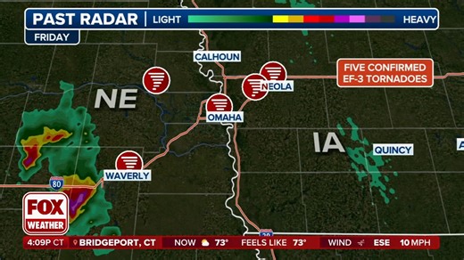 8K views · 89 reactions | #BREAKING: US National Weather Service Omaha/Valley Nebraska has confirmed 5 more EF-3 tornadoes as part of the deadly tornado outbreak that impacted America's heartland over the weekend. FOX Weather meteorologist Ian Oliver has the latest update. #tornado | FOX Weather | Facebook