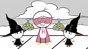 Emma & Kate Trick or Treating "Which Witch Got Halloween Candy" - EK Doodles Cute Animation