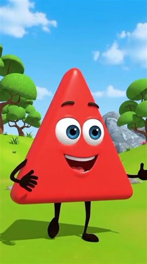 Triangle Shape Song for Kids 🔺 | Learn Shapes with Fun Nursery Rhyme #youtubeshorts #kidsrhymes