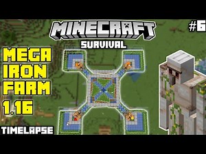 Minecraft Survival 1.16+ - MEGA IRON FARM! 1000 IRON PER HOUR | Episode 6 (FazyCraft)