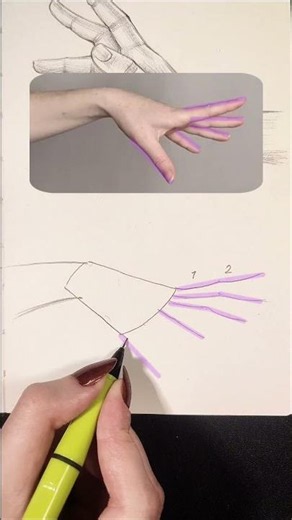 Draw hands with just a few lines !! #howtodrawhands #howtodraw