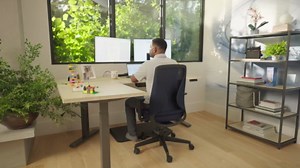 Vari Tempur-Pedic Ergonomic Office Chair – Mesh Back Desk Chair with Adjustable Lumbar Support, Recline, Seat Depth, Armrests & Swivel Wheels for Home Office (Black/Dark Grey)