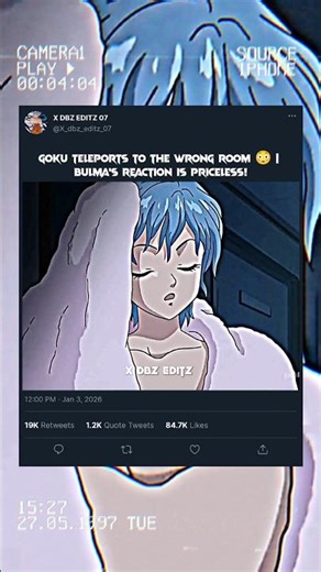 Goku Teleports to the Wrong Room 😳 | Bulma’s Reaction Is Priceless #DragonBall#GokuMoment#AnimeViral