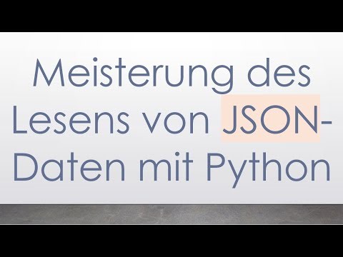 Meisterung des Lesens von JSON-Daten mit Python