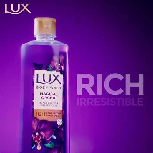 Let your fragrance do the talking — with LUX Magical Orchid Body Wash. Infused with orchid essence for a luxurious scent that lingers for up to 12 hours 💜 | LUX