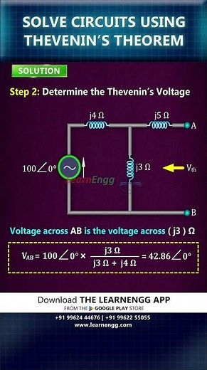 Solve Circuits Using Thevenin’s Theorem ⚡ | LearnEngg #shorts