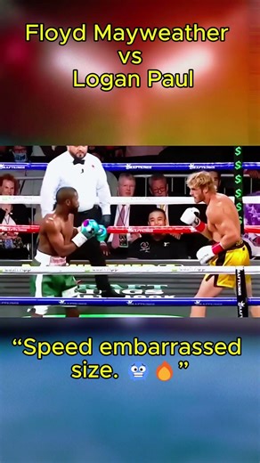 Floyd Mayweather vs Logan Paul Highlights 🥊 | Crazy Size Difference! #shorts #shortsfeed #boxing