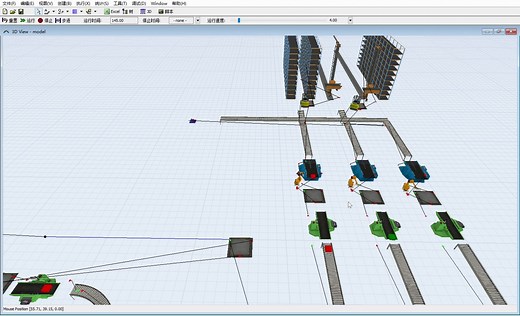 FlexSim生产线及仓储仿真