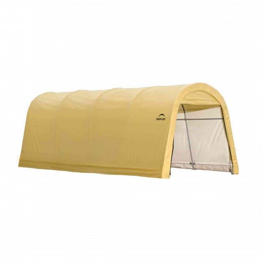 Reviews for ShelterLogic 10 ft. W x 20 ft. D x 8 ft. H Steel and Polyethylene Garage without Floor in Sandstone with Corrosion-Resistant Frame | Pg 1 - The Home Depot