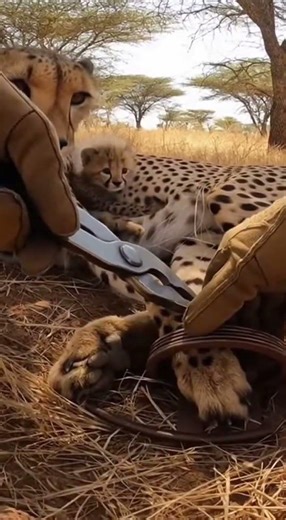 🐆 Rescuing Cheetah at Termite Mounds - Both Warning! 😭🌅
