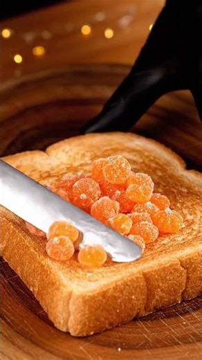 Pumpkin 🎃 candy spread on bread 🍞 #asmr #eating #satisfying #mukbang #shorts #eatingsounds