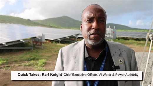 Quick Takes with VI Water and Power Authority Chief Operating Officer Karl Knight at the Petronella Solar Farm Ribbon Cutting Ceremony. | Government House - US Virgin Islands