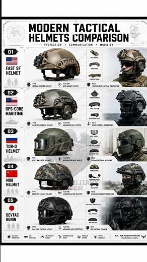 Modern Tactical Helmets Comparison — Which One Offers the Ultimate Protection? 🪖🌍