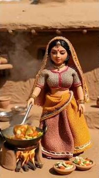 Miniature Doll Vegetable Curry Cooking ASMR | Indian Village Tiny Kitchen Life
