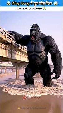 King Kong broke the bridge ❌🤯 mini wood working with art handcraft idea #shorts #comedy