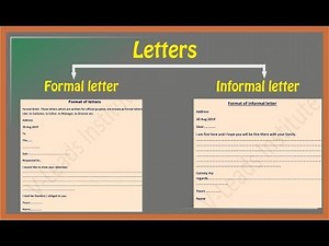 How to write letters | Formal letter | Informal letter Video Lecture - Class 10