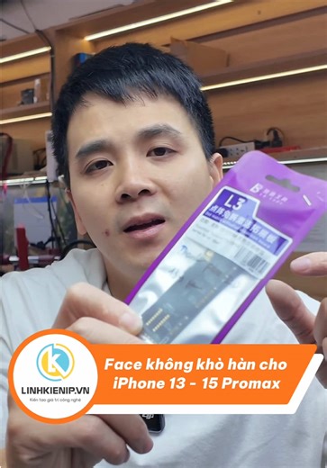 Face ID không khò hàn 13 đến 15 Pro Max Sửa faceid chưa bao giờ dễ đến thế Giá : bằng iC Ưu điểm : - Nhanh gọn , dễ làm - Phụ nữ cũng có thể làm đc Nhược điểm : - Phải uốn cáp thừa - Dễ phát hiện đã sửa faceid Dưới đây là video chia sẻ cách làm Face ID không khò hàn. Nếu có sai ae có thể cmt để ae thảo luận #tabanhat #linhkienip #capfixluban #suafaceid #faceid