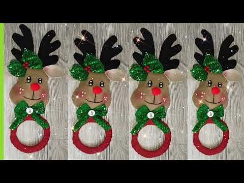 Make a Christmas Reindeer Towel Rack with Fabric and Cardboard! | Easy and Recycled DIY Craft for...