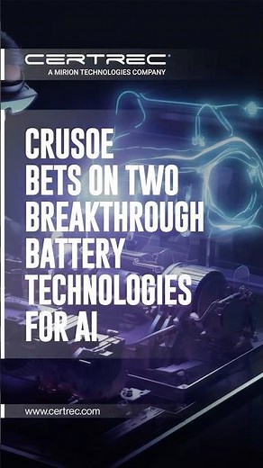 CRUSOE BETS ON TWO BREAKTHROUGH BATTERY TECHNOLOGIES FOR AI #ai #batterystorage