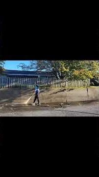 Retaining wall cleaning using xjet and turbo nozzle #pressurewashing #xjet