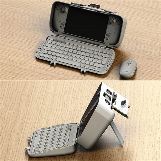 3D-Printed Case Turns the Steam Deck Into a Portable Workstation, Complete with Keyboard