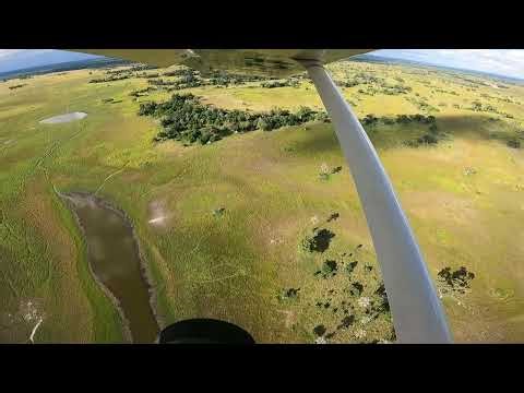 Maun to Moremi Crossing Camp - Landing at Moremi Crossing